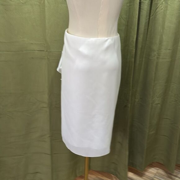 P.A.R.O.S.H. Elegant White Drape Skirt, XS - Picture 5 of 7